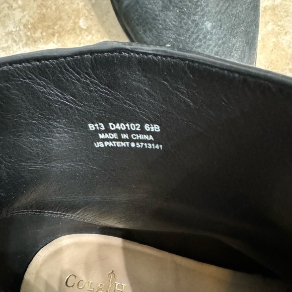 Cole Haan Reilly Black Nubuck Leather Booties Size 6.5 - Picture 5 of 8